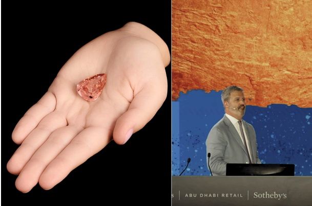 Оранжево-розовый бриллиант весом 31,86 карата продан за $ 8,8 млн