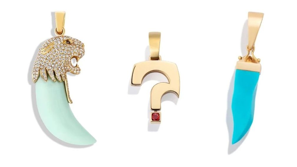 Золотые подвески с драгоценными камнями от Renato Cipullo