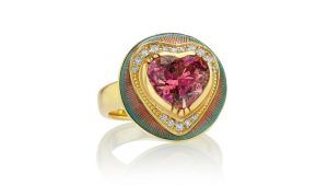 Кольцо «Калейдоскоп» в форме сердца от Брук Грегсон