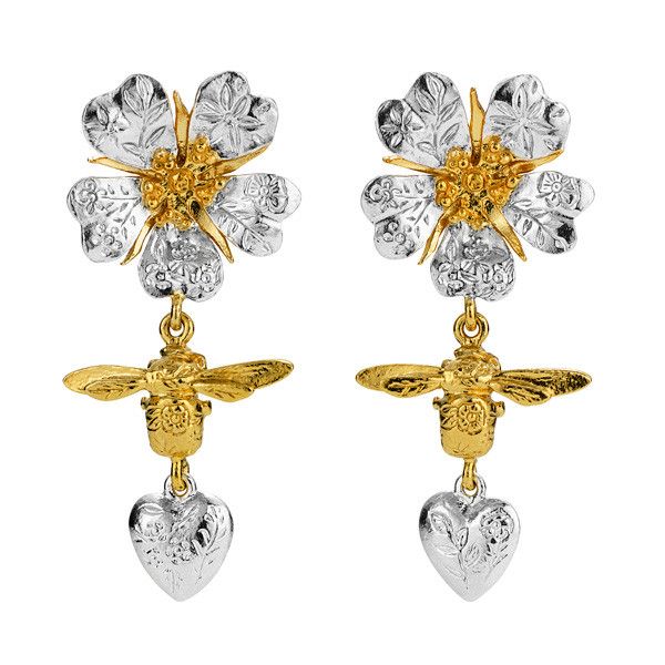 Серьги Menagerie от Alex Monroe из стерлингового серебра и вермеля (стерлингового серебра, покрытого 22-каратным золотом)