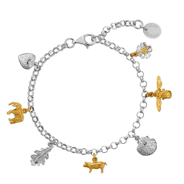 Шармы из коллекции Menagerie от Alex Monroe из стерлингового серебра и вермеля, выпущенные в честь 40-летия бренда