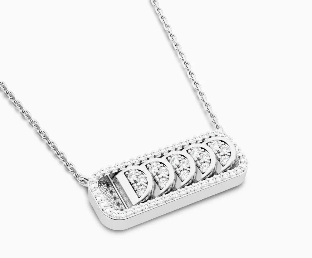 Кулон Aura Chrome из белого золота 18 карат с бриллиантами 