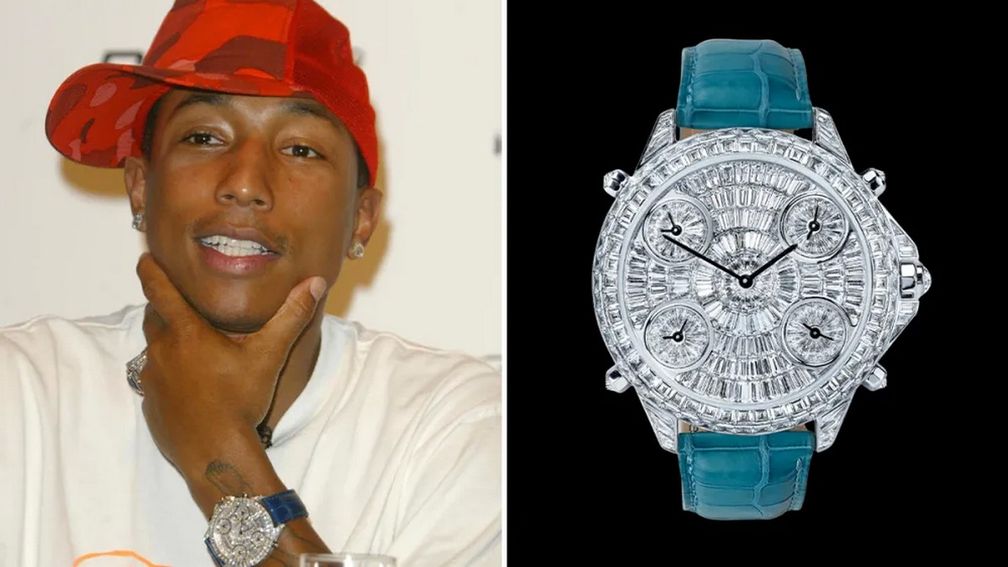 Фаррелл Уильямс выставляет на аукцион редкие украшения и часы от Jacob & Co.