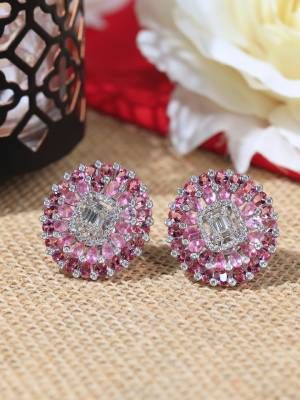 серьги с розовым кварцем