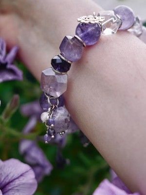 браслет с аметистом