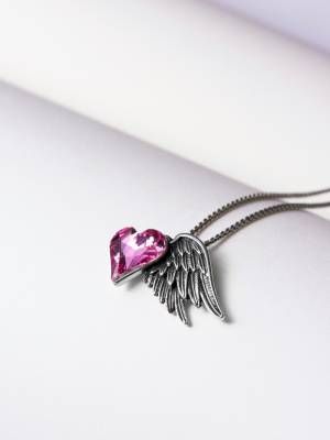 кулон с розовым кварцем