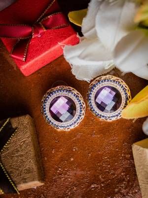 серьги с аметистом