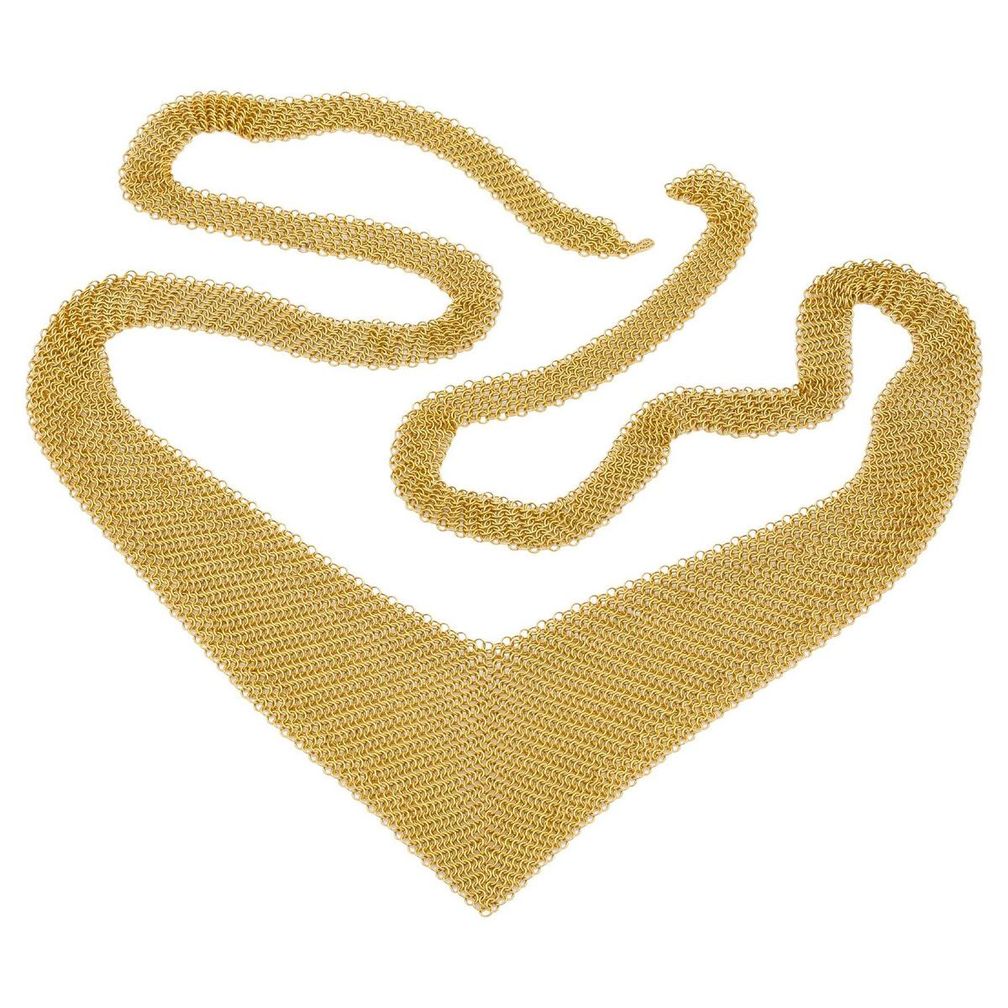 Ожерелье-шарф из золотой сетки от Эльзы Перетти для Tiffany & Co.