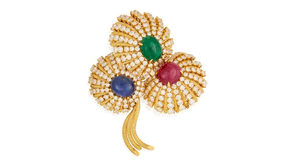 Брошь от Van Cleef & Arpels в виде цветка, 1971 год