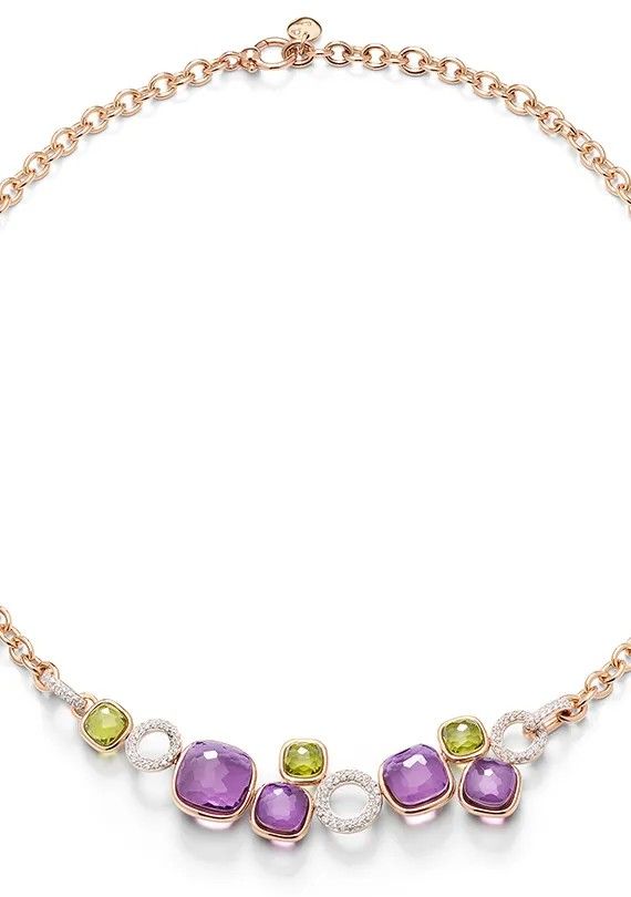 Колье Pomellato Nudo с аметистом и перидотом Колье Pomellato Nudo с аметистом и перидотом