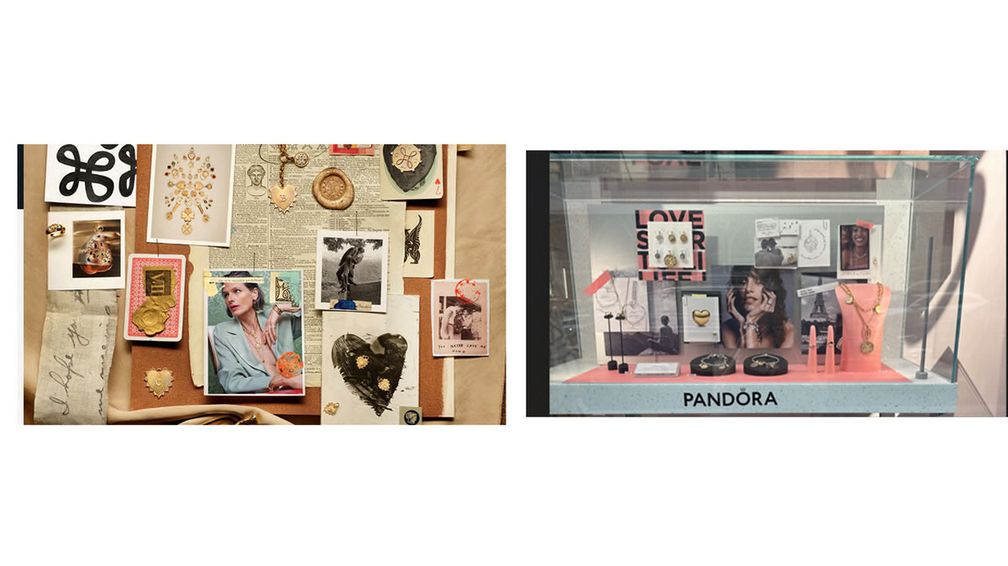 Сравнение маркетинговых материалов Foundrae (слева) и Pandora