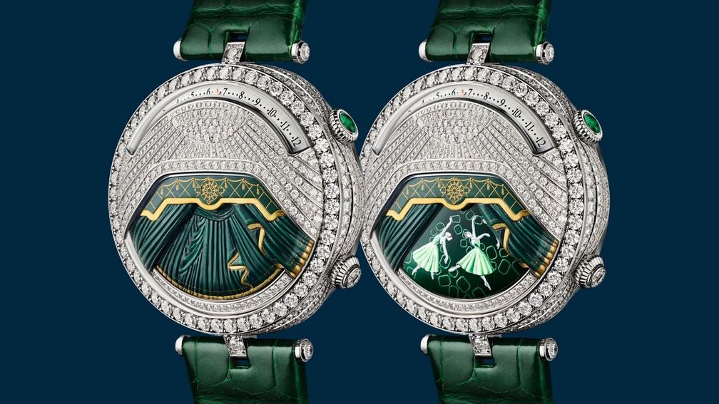 Часы Lady Arpels Ballerine Musicale Émeraude от Van Cleef & Arpels 