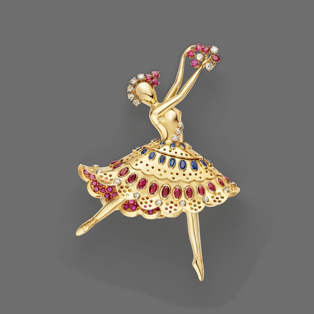 Зажим Danseuse, 1948 год. Фото: Van Cleef & Arpels Зажим Danseuse, 1948 год. Фото: Van Cleef & Arpels