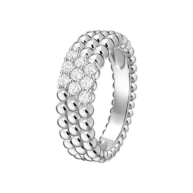 Кольцо Perlée Diamonds из белого золота с бриллиантами