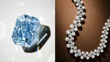 Аукционный дом Sotheby’s выставит на продажу 10-каратный голубой бриллиант и колье от Harry Winston 1960-х годов