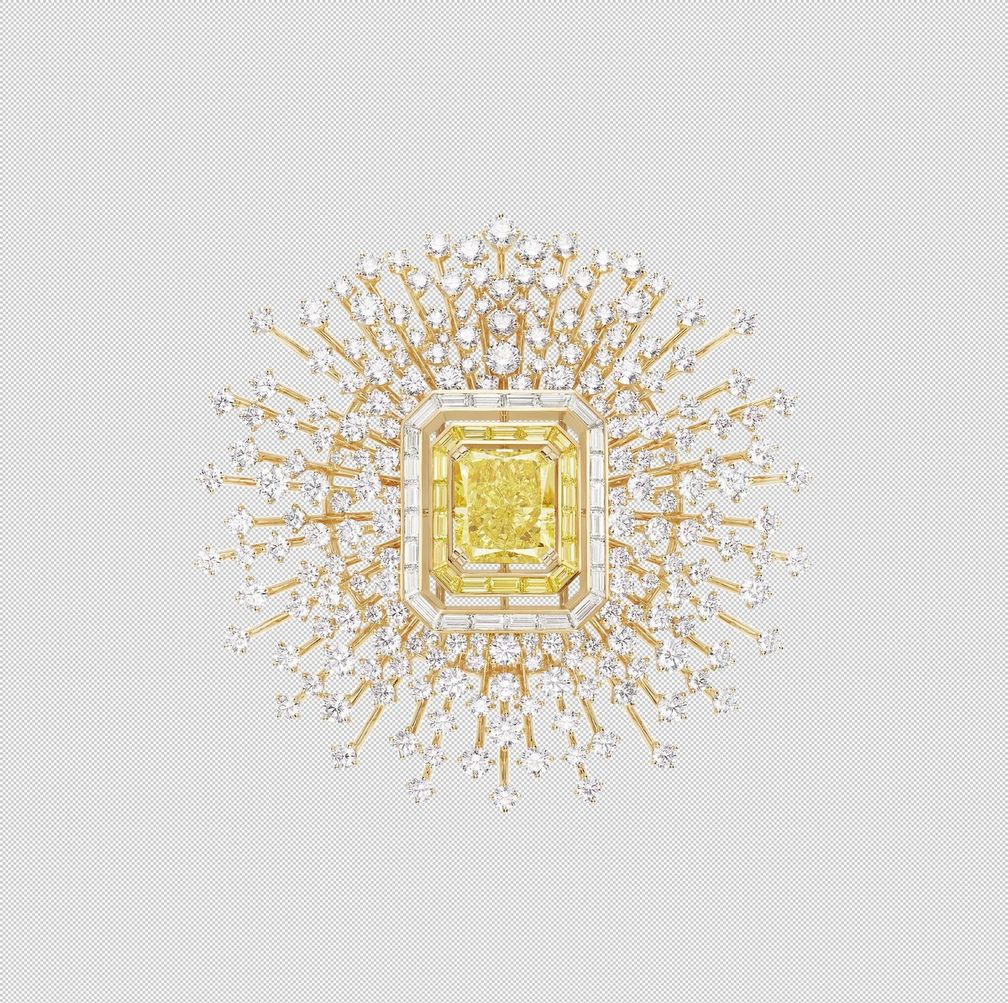 Брошь, доступная для продажи; дизайн вдохновлен бриллиантом Soleil d’Or. Фото: Fred Брошь, доступная для продажи; дизайн вдохновлен бриллиантом Soleil d’Or. Фото: Fred