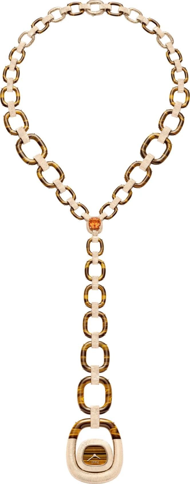 Трансформируемое ожерелье-часы от Piaget из розового золота со спессартином и тигровым глазом Трансформируемое ожерелье-часы от Piaget из розового золота со спессартином и тигровым глазом