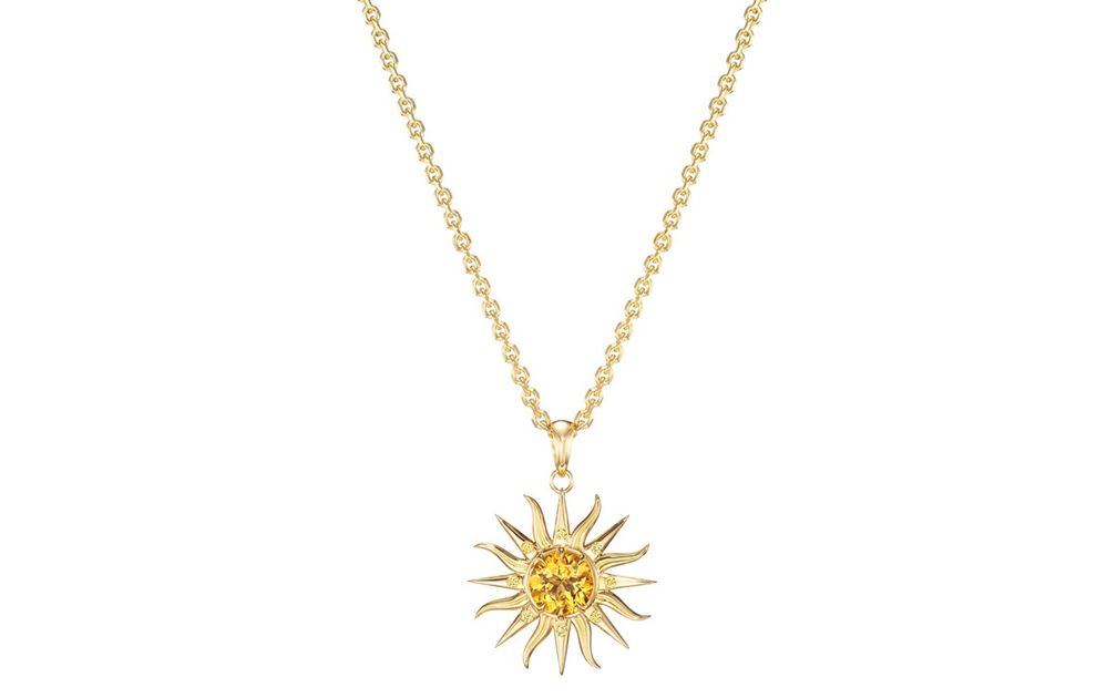 Кулон You Are My Sunshine на цепочке длиной 18 дюймов (около 46 см) из 18-каратного желтого золота с гелиодором и бриллиантами общим весом 0,08 карата Кулон You Are My Sunshine на цепочке длиной 18 дюймов (около 46 см) из 18-каратного желтого золота с гелиодором и бриллиантами общим весом 0,08 карата