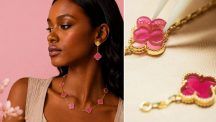 Коллекция Alhambra от Van Cleef & Arpels с полупрозрачной розовой эмалью