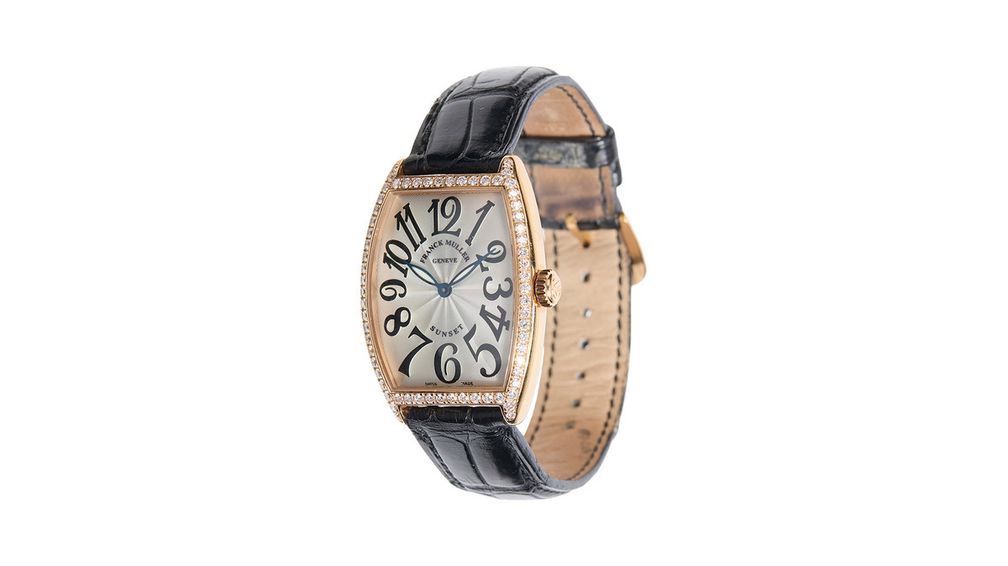 Ожидается, что наручные часы Franck Muller модели Cintree Curvex Sunset уйдут с молотка за 3000–5000 долларов