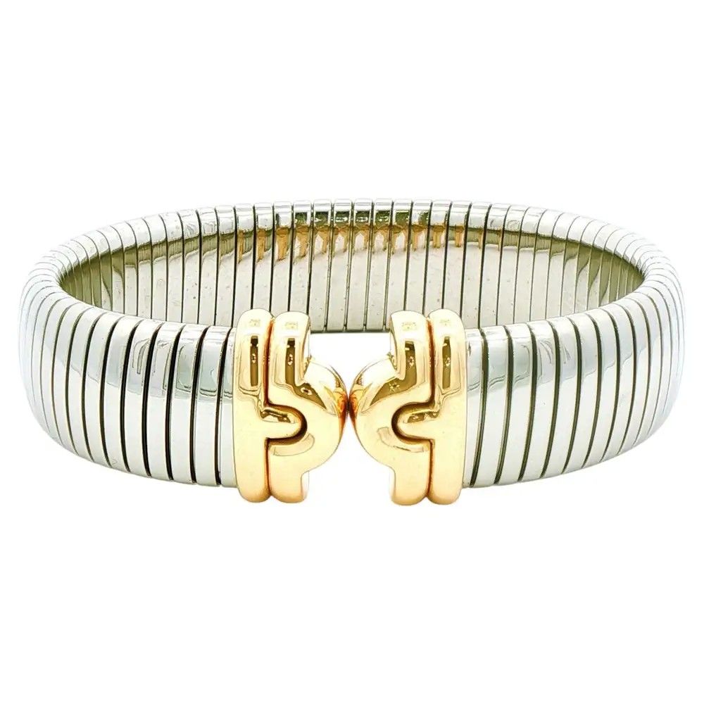 Браслет Parentesi из стали и золота от Bulgari, 1980-е годы 
