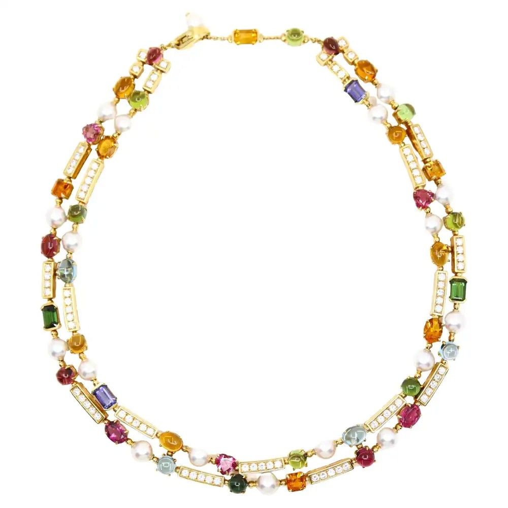 Колье Allegra с разноцветными камнями от Bulgari, XX век